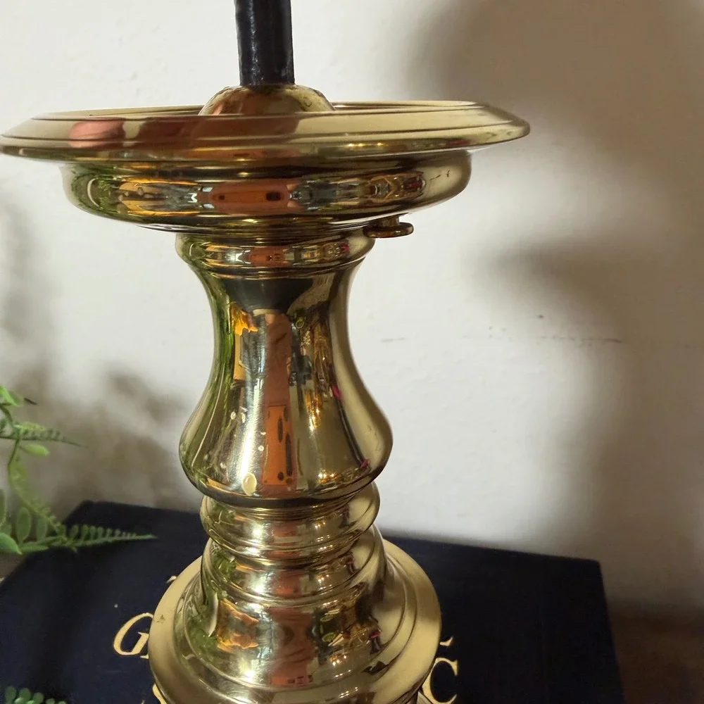Vtg Virginia Metalcrafters Williamsburg Brass Candleholder Candlestick Spike 10